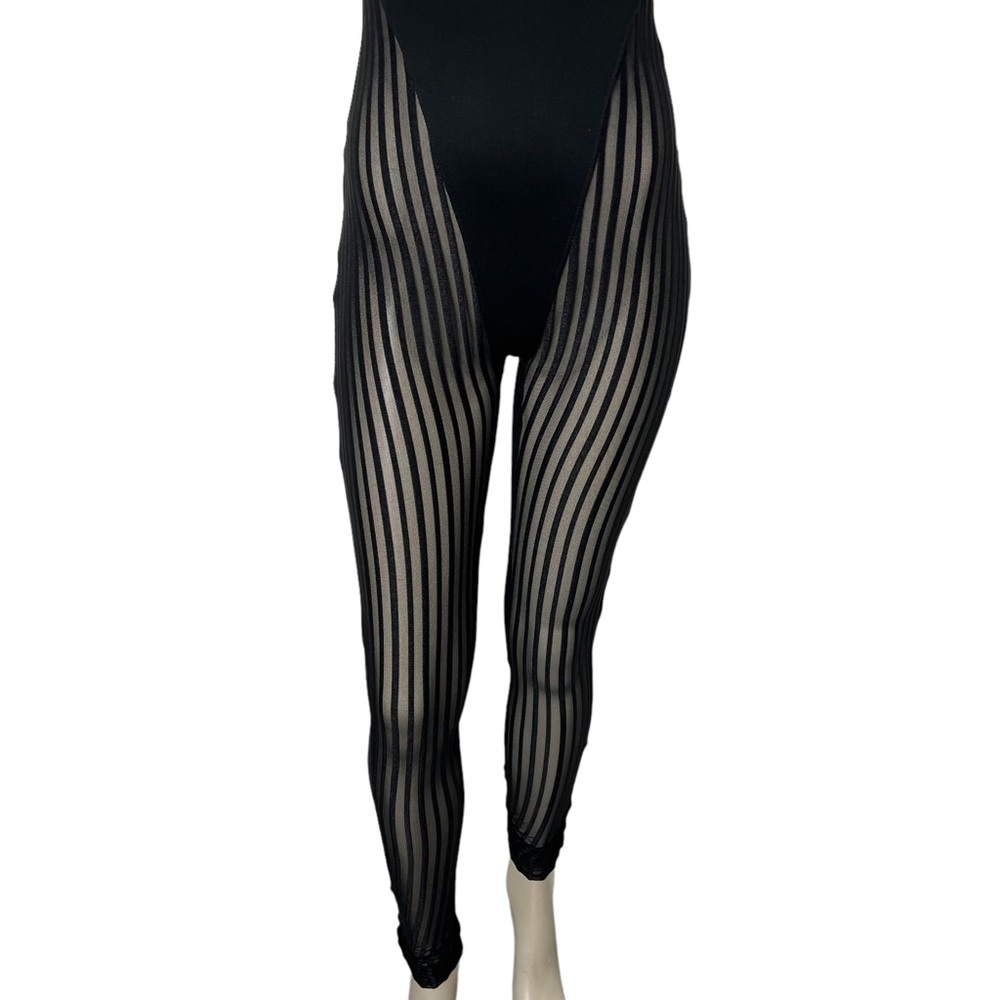 SOLD/Sexy Black Mesh Fashion Jumpsuit - Picture 6 of 15